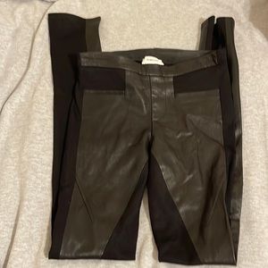 Helmet Lang Leather and Spandex Riding Leggings